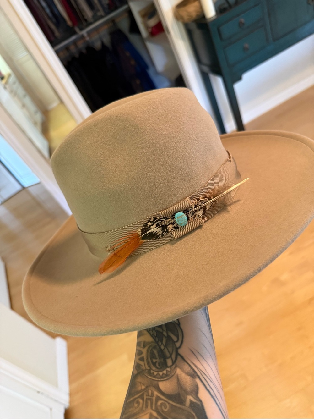 Lovely Bird 100% Wool Wide Brim Fedora